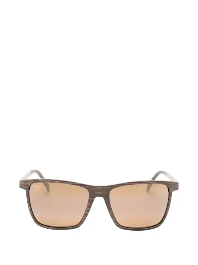 Maui Jim Oneway Square-frame Sunglasses In Brown