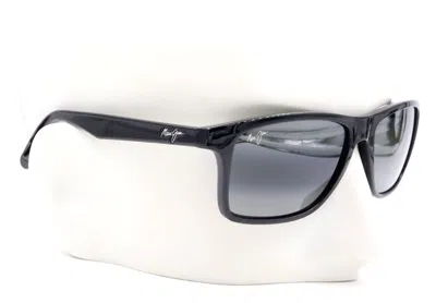 Pre-owned Maui Jim Onshore Black Gloss Sunglasses Gray Polarized Lens 798-02 $279