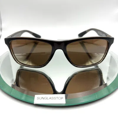 Pre-owned Maui Jim Onshore Polarized Sunglasses Chocolate Frame W Bronze Lens H798-01 In Gold