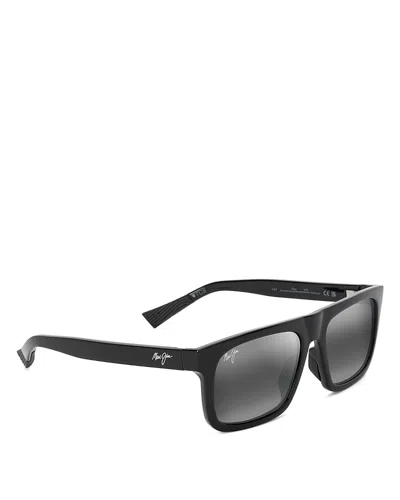 Maui Jim Puakea Classic Square Sunglasses In Black