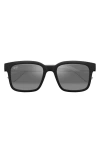 Maui Jim Opiopio Af 54mm Polarizedplus2® Rectangular Sunglasses In Matte Black W/gradient Effect