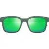 Maui Jim Opiopio Af 54mm Polarizedplus2® Rectangular Sunglasses In Matte Green W/greens Grad Int