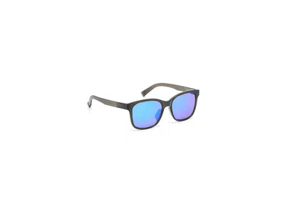 Maui Jim Owelo Fashion Sunglasses Shiny Trans Dark Grey/blue Hawaii Polarized: One Size In Black