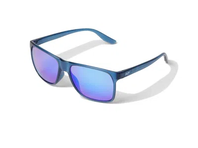 Maui Jim Pailolo Fashion Sunglasses Matte Navy/blue Hawaii: One Size In Metallic