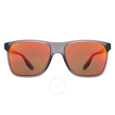 Maui Jim Pailolo Hawaii Lava Rectangular Sunglasses Rm603-14 59 In Grey