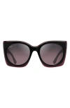 Maui Jim Pakalana 53mm Polarized Plus2® Cat Eye Sunglasses In Black Cherry/raspberry