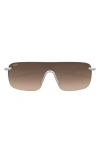 Maui Jim Palulu 99mm Oversize Gradient Polarizedplus2® Shield Sunglasses In Multi