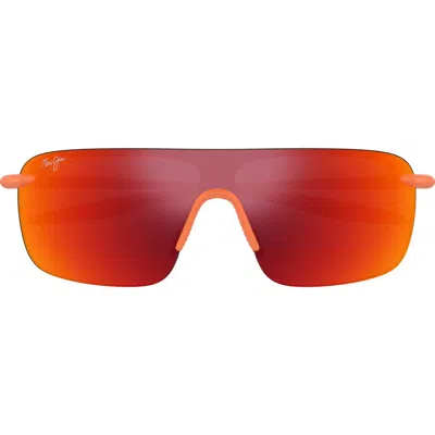 Maui Jim Palulu 99mm Polarizedplus2® Shield Sunglasses In Orange
