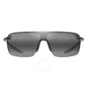 Maui Jim Palulu Neutral Grey Shield Men's Sunglasses 680-02 99 In Black