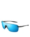 Maui Jim Palulu Shield Sunglasses, 99mm In Matte Black/blue