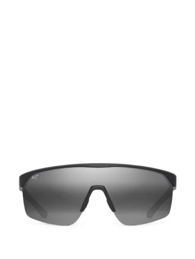 Maui Jim Paluna Rectangle-frame Sunglasses In Black