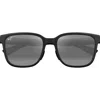 Maui Jim Paulele Af 57mm Polarizedplus2® Round Sunglasses In Black/neutral Grey