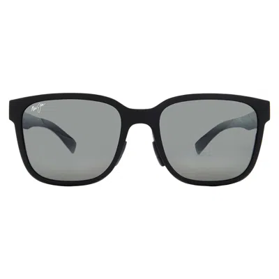 Maui Jim Paulele Neutral Grey Square Unisex Sunglasses 660-02 57 In Black