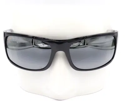 Pre-owned Maui Jim Peahi Neutral Gray Polarized Gloss Black Sunglasses 202-02 $279