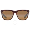 Maui Jim Pehu Hcl Bronze Square Unisex Sunglasses H602-10 55 In Bronze / Tortoise