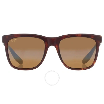 Maui Jim Pehu Hcl Bronze Square Unisex Sunglasses H602-10 55 In Bronze / Tortoise