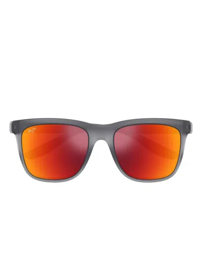 Maui Jim Pehu Square-frame Sunglasses In Gray