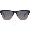 Maui Jim Perico Neutral Grey Square Unisex Sunglasses Gs853-02 56 In Black / Gold / Grey