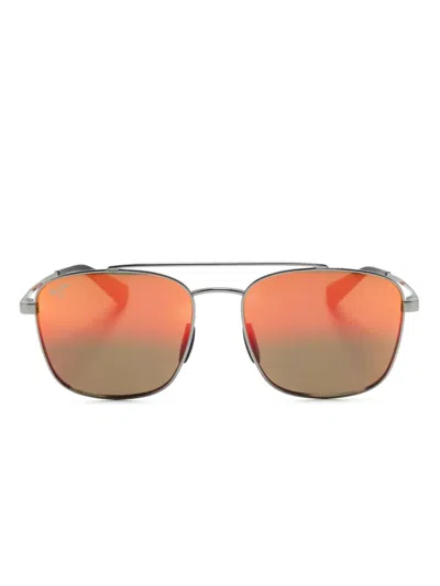 Maui Jim Pilot-frame Sunglasses In Orange
