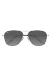 Maui Jim Pilot-frame Sunglasses In Metallic