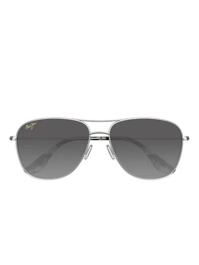Maui Jim Pilot-frame Sunglasses In Metallic