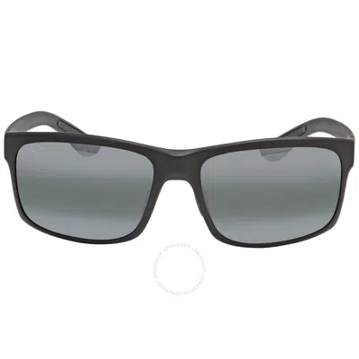 Maui Jim Pokowai Arch Nuetral Grey Square Unisex Sunglasses 439-2m 58 In Black