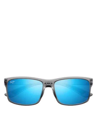 Maui Jim Pokowai Arch Rectangle Sunglasses, 58mm In Gray