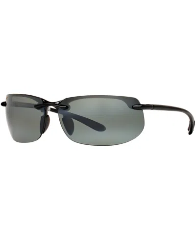 Maui Jim Polarized Banyans Sunglasses , 412 In Black,grey