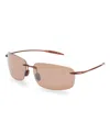 Maui Jim Polarized Breakwall Sunglasses, 422 In Brown,brown