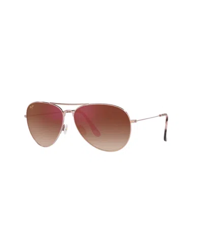 Maui Jim Polarized Mavericks Sunglasses, 264 In Gold Pink Shiny