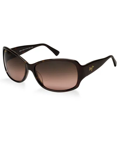 Maui Jim Polarized Nalani Sunglasses, 295 In Tortoise,pink Polar