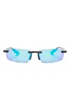 Maui Jim Polarizedplus2® Rectangle-frame Sunglasses In Black