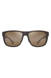 Maui Jim Puakea 57mm Polarizedplus2® Square Sunglasses In Matte Brown