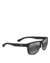 Maui Jim Puakea Classic Square Sunglasses, 57mm In Matte Black