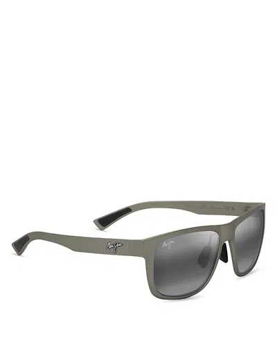 Maui Jim Puakea Classic Square Sunglasses, 57mm In Matte Gray