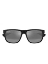 Maui Jim Puakea Square-frame Sunglasses In Black