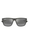 Maui Jim Puakea Square-frame Sunglasses In Black
