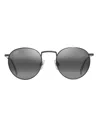 Maui Jim Pukaua Round Frame Sunglasses In Grey