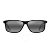Maui Jim Pulama Neutral Grey Rectangular Unisex Sunglasses 618-02 59 In Black