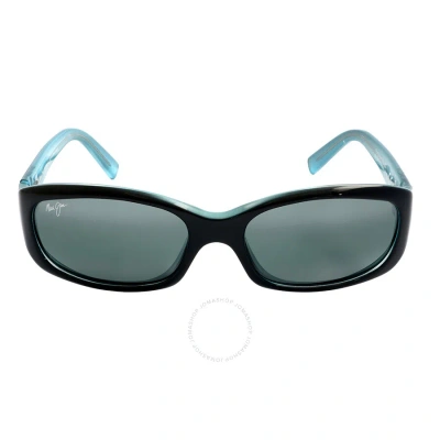 Maui Jim Punchbowl Neutral Grey Rectangular Ladies Sunglasses 219-03 54 In Black / Blue / Grey