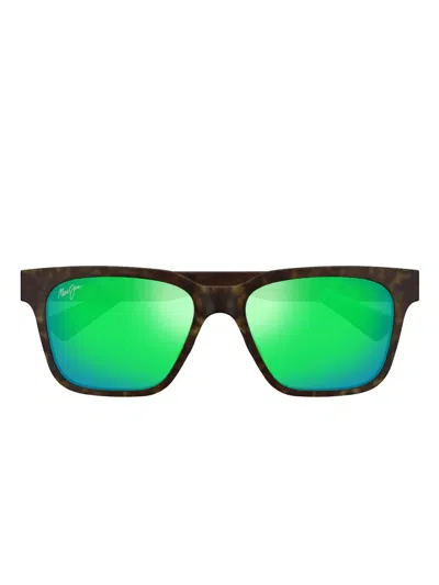Maui Jim Punikai Tortoiseshell Square Sunglasses In Brown