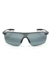 Maui Jim Rectangle-frame Sunglasses In 黑色
