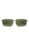 Maui Jim Rectangle-frame Sunglasses In Green