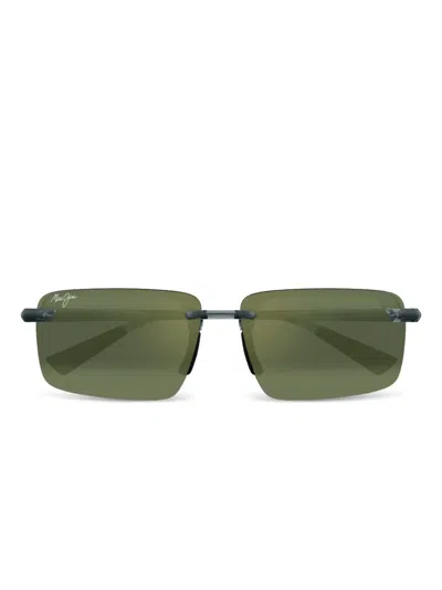 Maui Jim Rectangle-frame Sunglasses In Green