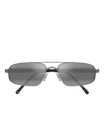 Maui Jim Rectangle-frame Sunglasses In Gray