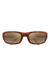 Maui Jim Rectangle-frame Sunglasses In Brown