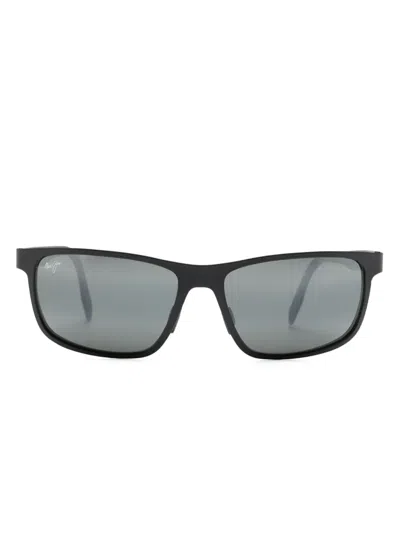 Maui Jim Rectangle-frame Sunglasses In Black