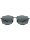 Maui Jim Rectangle-frame Sunglasses In Black