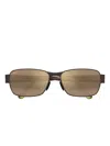 Maui Jim Rectangle-frame Sunglasses In Brown