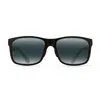 Maui Jim Red Sands M Black-gray Rectangle Polarized Sunglasses